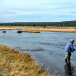 Fishing the Firehole River in Yellowstone National Park.