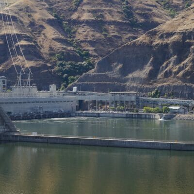 A dam on the lower Snake River in eastern Washington.