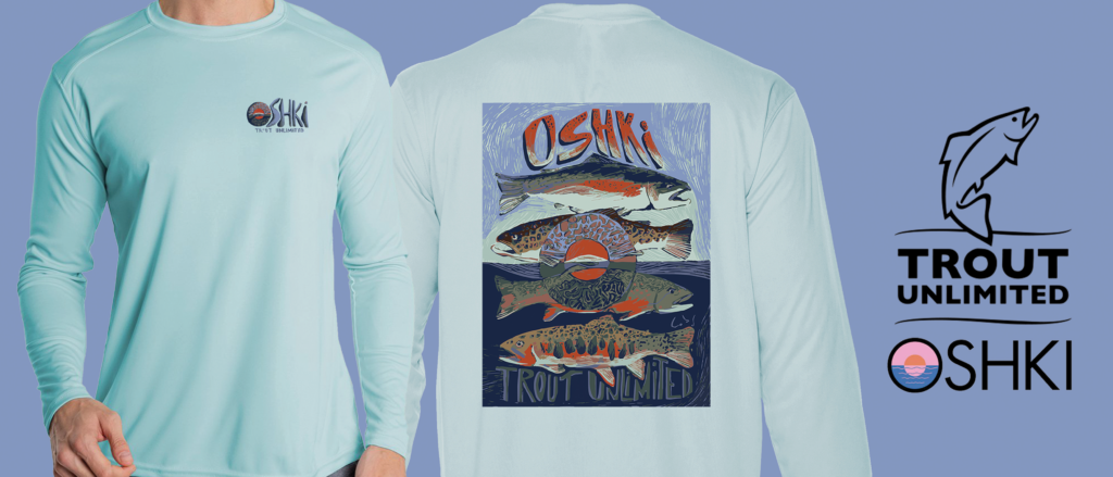 Fishing T-Shirt Tommi-Fly Brown Trout Khaki