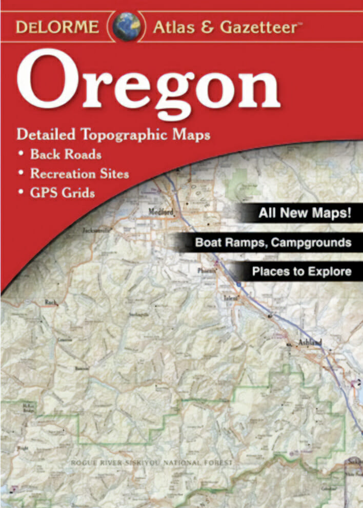 A printed atlas cover of Oregon